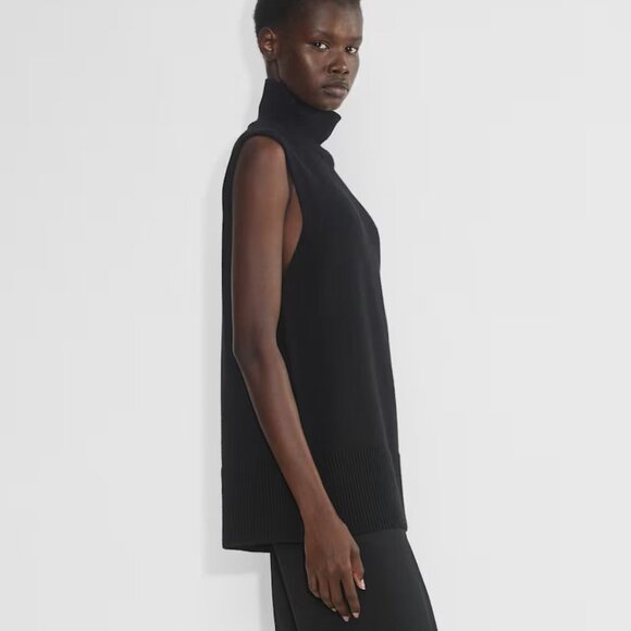 Uchuu Boiled Wool Relaxed Fit Hi-Lo Vest - One Size - Picture 12 of 12